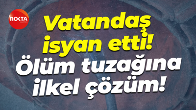 Vatandaş isyan etti! Ölüm tuzağına ilkel çözüm!