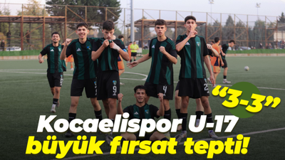 Kocaelispor U-17 büyük fırsat tepti! “3-3
