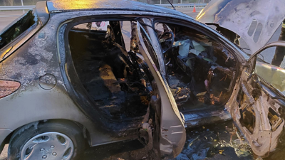 Kırklareli'de seyir halindeki araç yandı!