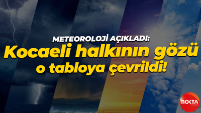Meteoroloji açıkladı: Kocaeli halkının gözü o tabloya çevrildi!
