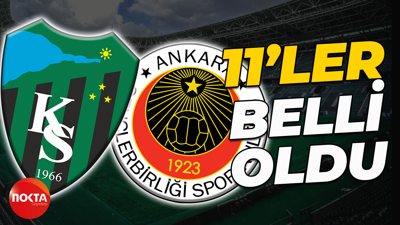 Kocaelispor - Gençlerbirliği maçı ilk 11'ler belli oldu