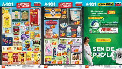 A101 29 KASIM - 5 ARALIK 2025 KATALOĞU Haftanın Yıldızları Ariel Kapsül Çamaşır Deterjanı Geldi