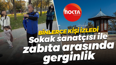 Başiskele’de sokak sanatçısı ile zabıta arasında gerginlik... Binlerce kişi izledi