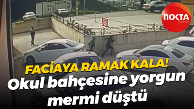Kocaeli'de faciaya ramak kala! Okul bahçesine yorgun mermi düştü