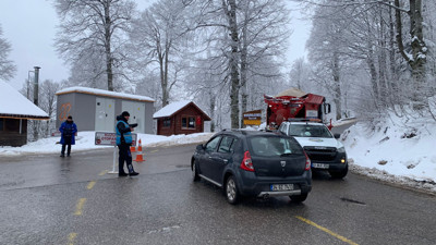 Zabıta ekipleri zorlu kış şartlarında sahadaydı