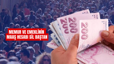 Memur ve emeklinin maaş hesabı sil baştan