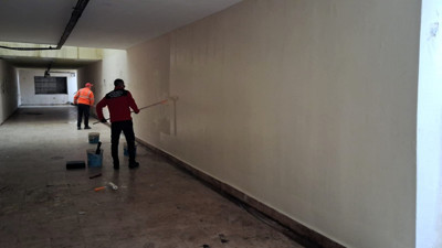 Gebze'de alt geçitte bakım ve onarım çalışması yapıldı