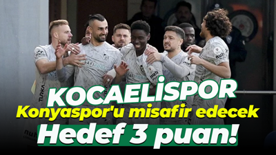 Kocaelispor, Konyaspor'u misafir edecek... Hedef 3 puan!