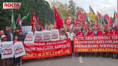 Sendika temsilcileri, işçiler ve Filistin için bir arada!