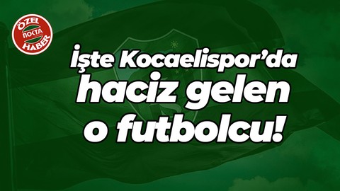 İşte Kocaelispor’da haciz gelen o futbolcu!