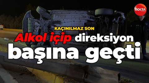 Körfez'de korkutan kaza: Elektrik direğine çarptı