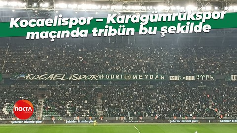Kocaelispor – Karagümrükspor maçında tribün bu şekilde