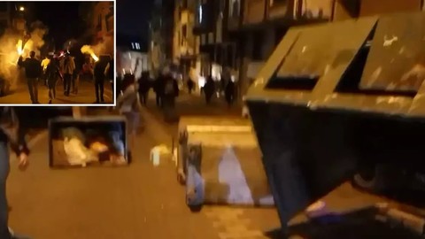 Esenyurt'u savaş alanına çevirdiler! Kürdistan sloganlarıyla çöpleri ateşe verdiler