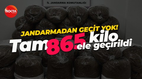 Jandarmadan geçit yok! 865 kilogram kaçak tütün ele geçirildi