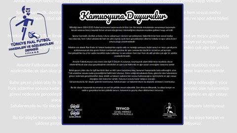 Hakemler dertli! Kaygı vericidir!