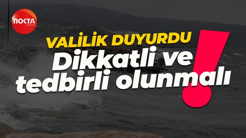 Kocaeli Valiliği uyardı: Fırtına bekleniyor!