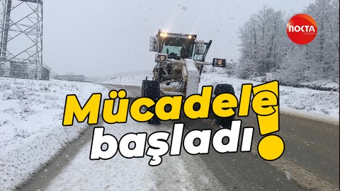 Büyükşehir ekiplerinin kar mesaisi başladı!