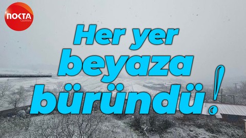 Kocaeli'de kar yağışı başladı: Her yer beyaza büründü!
