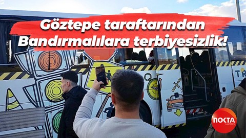 Göztepe taraftarından Bandırmalılara terbiyesizlik!