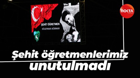 Kocaelispor - Bandırmaspor maçı öncesinde şehit öğretmenlerimiz unutulmadı