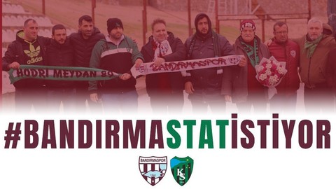 Kocaelispor taraftarı Bandırma için pankart açacak!