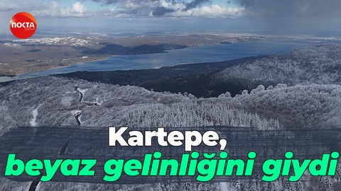Kartepe, kış manzarasıyla hayran bıraktı