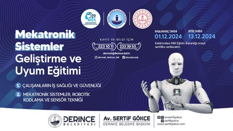 Derince'de 'Mekatronik' Eğitimlerine Başvurular Sürüyor