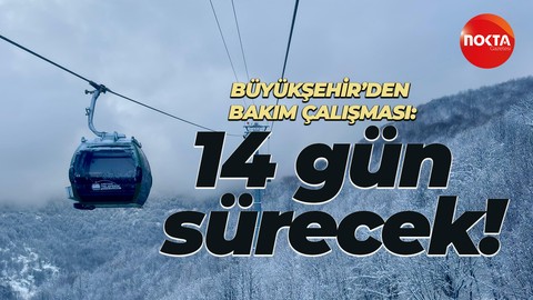 Kocaeli Büyükşehir Belediyesi'nden Kartepe teferik hattına bakım çalışması