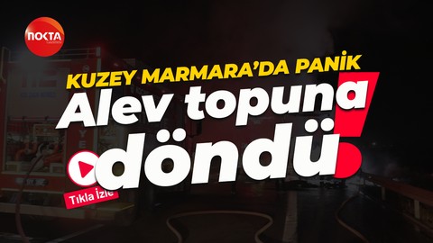 Kuzey Marmara'da panik! Lastik yüklü dorse alev topuna döndü