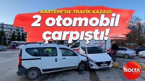 Kartepe'de iki otomobil çarpıştı! 3 yaralı var