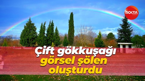 Çift gökkuşağı görsel şölen oluşturdu