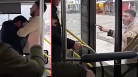İETT otobüsünde kavga! Yolcu şoföre tehditler savurdu