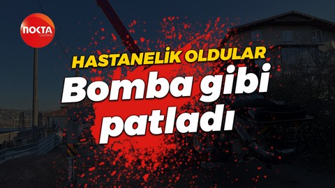 Lastik bomba gibi patladı, 2 kişi hastanelik oldu!