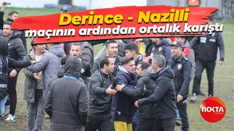 Derince - Nazilli maçının ardından ortalık karıştı