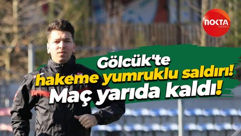 Gölcük'te hakeme yumruklu saldırı! Maç yarıda kaldı!
