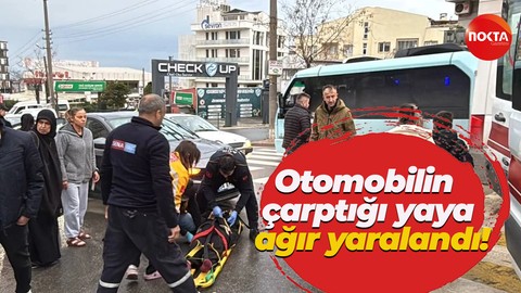 Kocaeli'de trafik kazası: Otomobilin çarptığı yaya ağır yaralandı