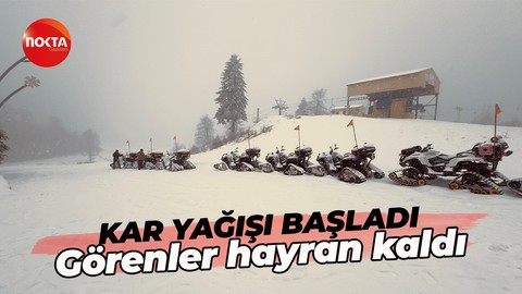Kartepe'den kartpostallık görüntüler: Kar yağışı başladı