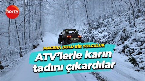 Kocaeli'de ATV'lerle kar keyfi!