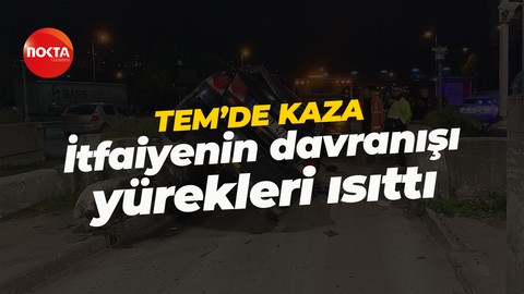 Otomobil gişelere daldı: İtfaiye montuyla yaralıları ısıttı...