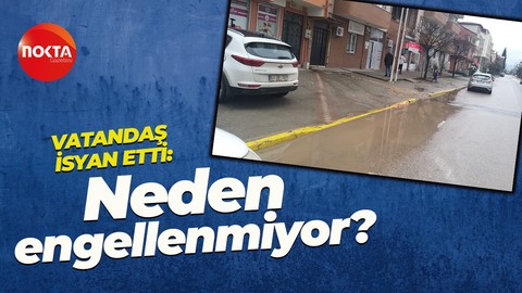 Sağlık Ocağı önündeki su birikintisine vatandaş tepki gösterdi: Neden engellenmiyor