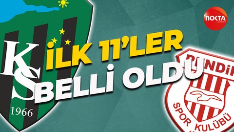 Kocaelispor-Pendikspor maçında ilk 11’ler belli oldu