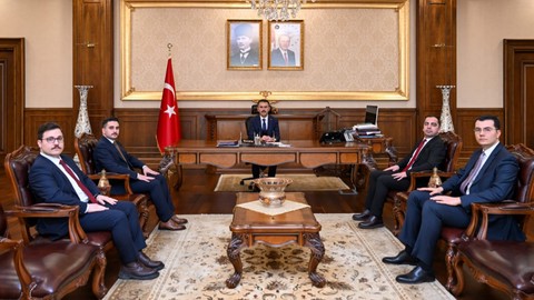 Kaymakam Refikleri, Vali Aktaş’ı ziyaret etti