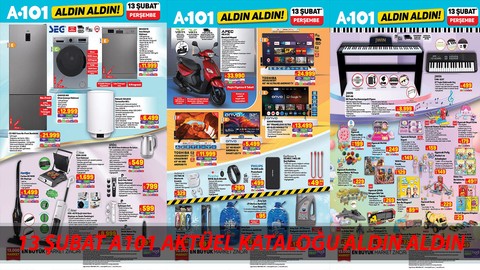 13 ŞUBAT A101 AKTÜEL ALDIN ALDIN ÜRÜNLERİ | A101'de Bu Perşembe Piyano, Org, Benzinli Moped Satışta