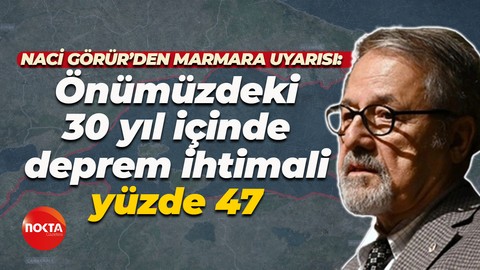 Naci Görür'den Marmara uyarısı; 'Önümüzdeki 30 yıl içinde deprem ihtimali yüzde 47'