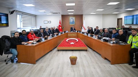 Kış tedbirleri toplantısı Vali İlhami Aktaş başkanlığında yapıldı