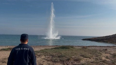 Çanakkale'de korku dolu anlar: Mayın tespit edildi