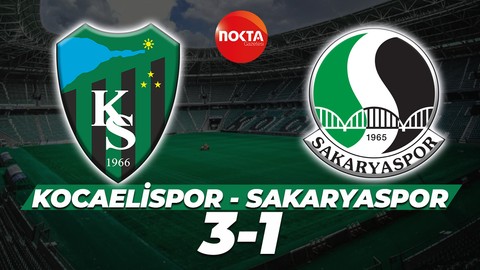 Kocaelispor - Sakaryaspor: 3-1 (MAÇ SONUCU)