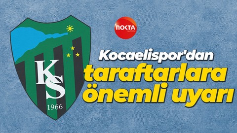 Kocaelispor'dan ezeli rakibi ile maç öncesinde taraftarlara önemli uyarı