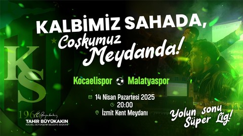 Kocael'nin kalbi sahada, coşkusu meydanda olacak