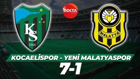 Kocaelispor – Yeni Malatyaspor: 7-1 (MAÇ SONUCU)